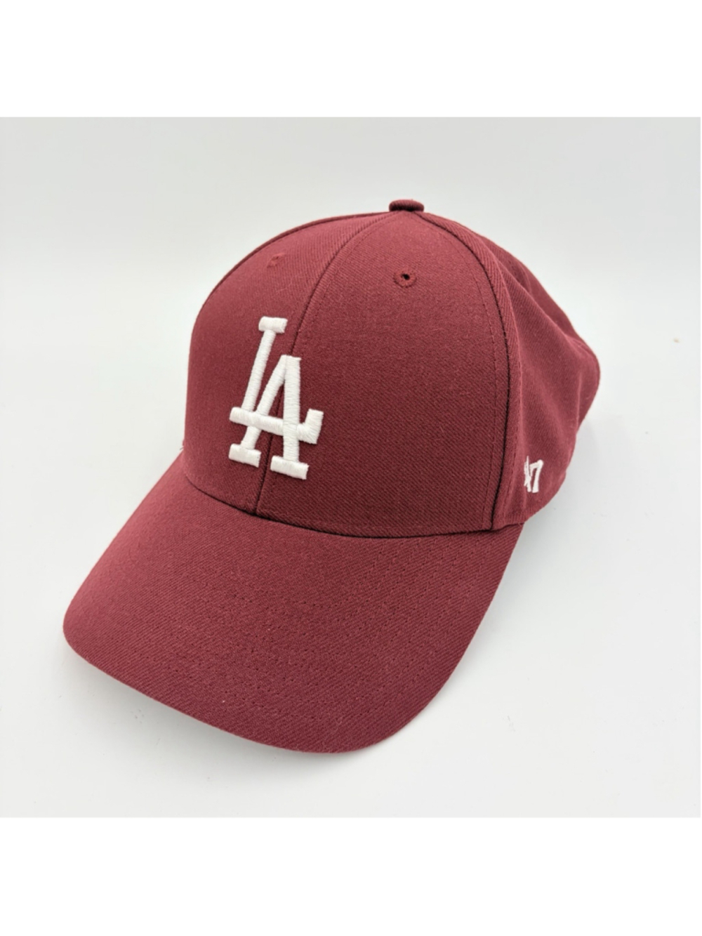 '47 Brand LA Dodgers MVP Baseball Cap Strapback Maroon Adjustable One Size MLB